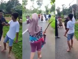 Viral di Grup WhatsApp, Begini Kronologi Warga Pegantenan Teriak Tantang Carok 