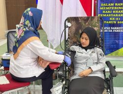 Peringati HBP ke-61, Lapas Narkotika Pamekasan Gelar Donor Darah