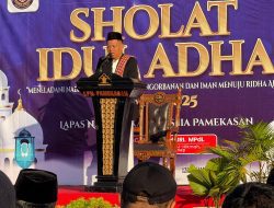 Lapas Narkotika Pamekasan Gelar Salat Idul Adha dan Sembelih 13 Hewan Kurban