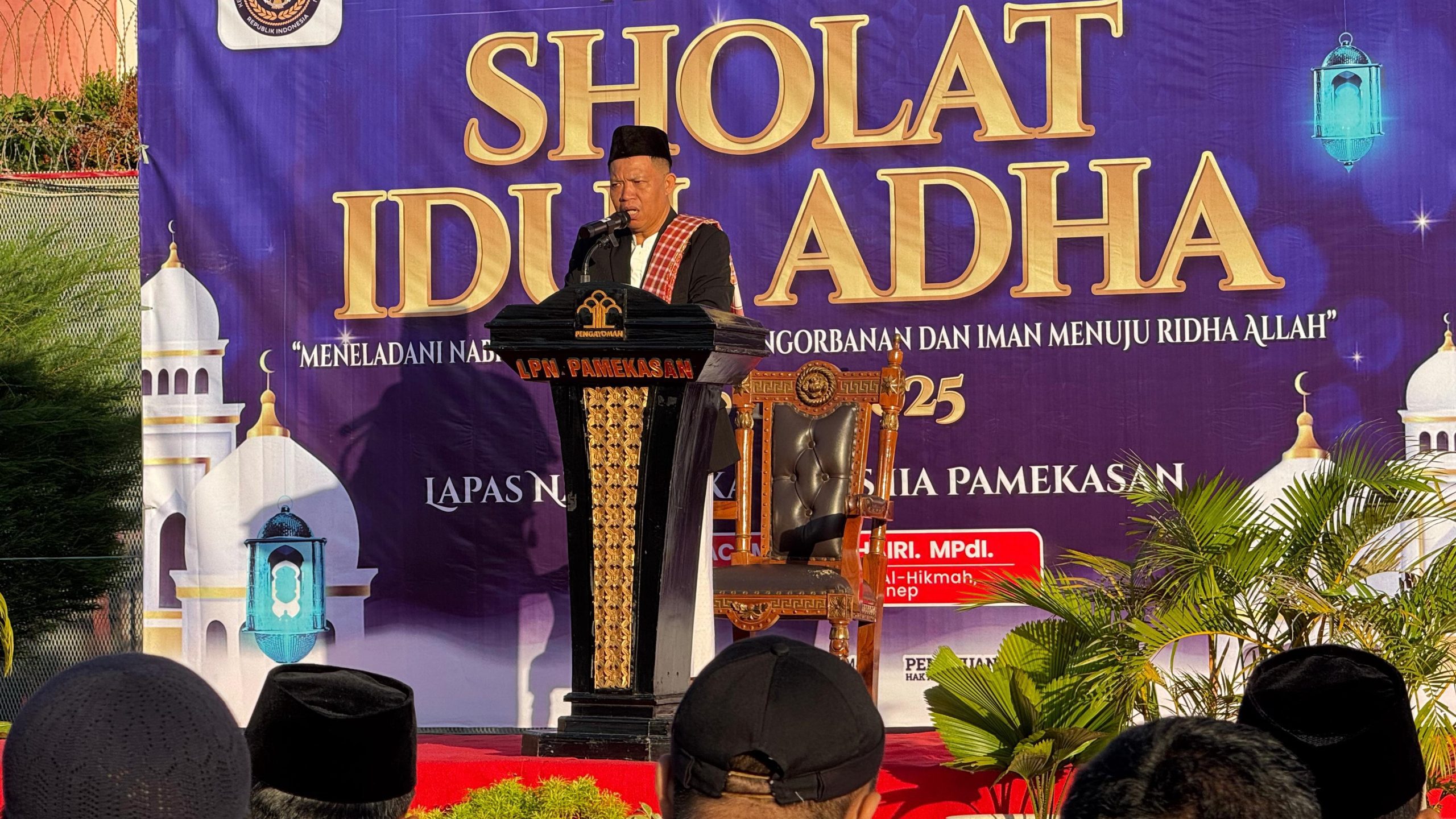 Lapas Narkotika Pamekasan Gelar Salat Idul Adha dan Sembelih 13 Hewan Kurban