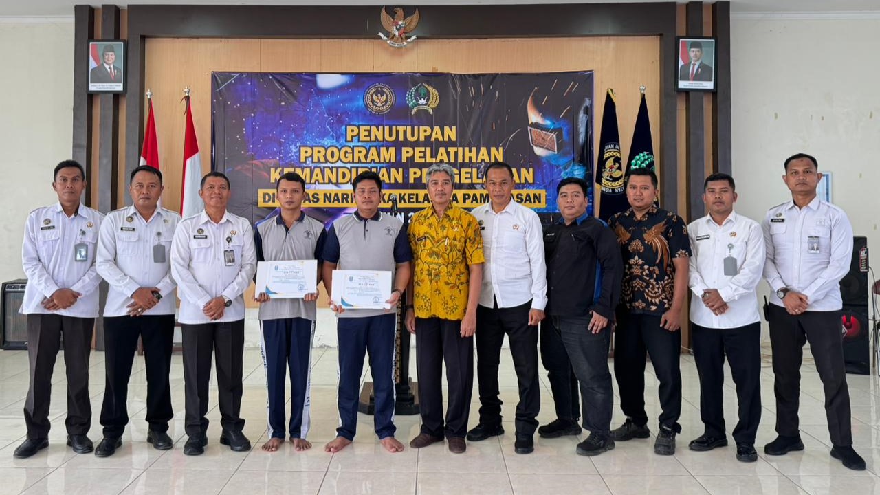 Tutup Program Pelatihan Kemandirian Pengelasan, Lapas Narkotika Pamekasan Siapkan Warga Binaan yang Siap Berdaya
